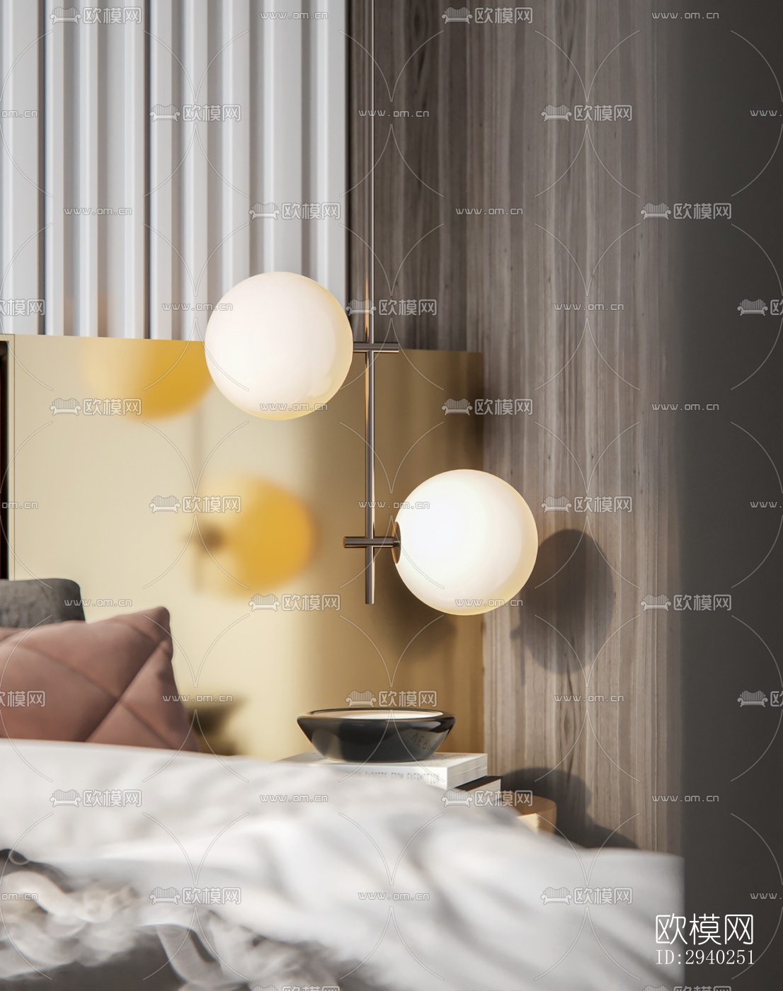 法式平层效果图下载（渲染图3）