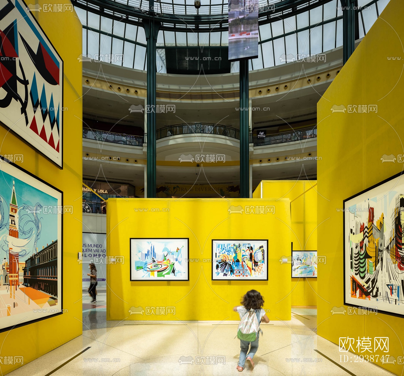 现代展览展厅效果图下载（渲染图7）