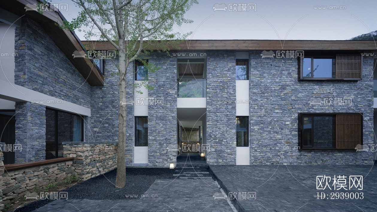 侘寂酒店民宿效果图下载（渲染图2）