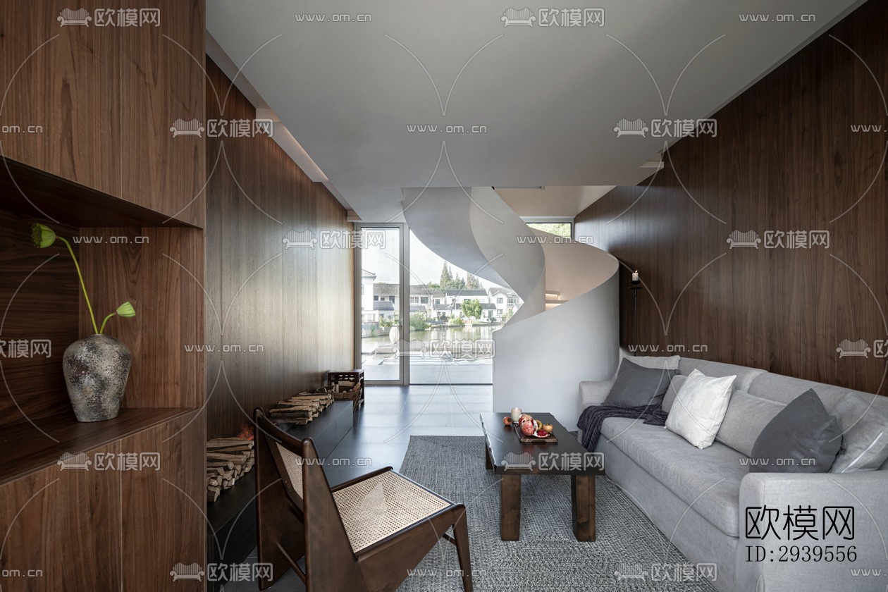 现代酒店民宿效果图下载（渲染图2）