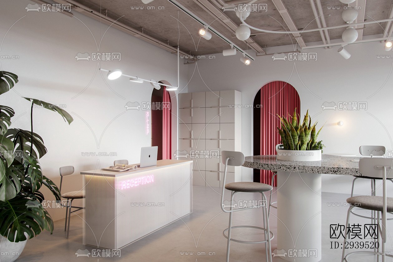 现代酒店民宿效果图下载（渲染图5）