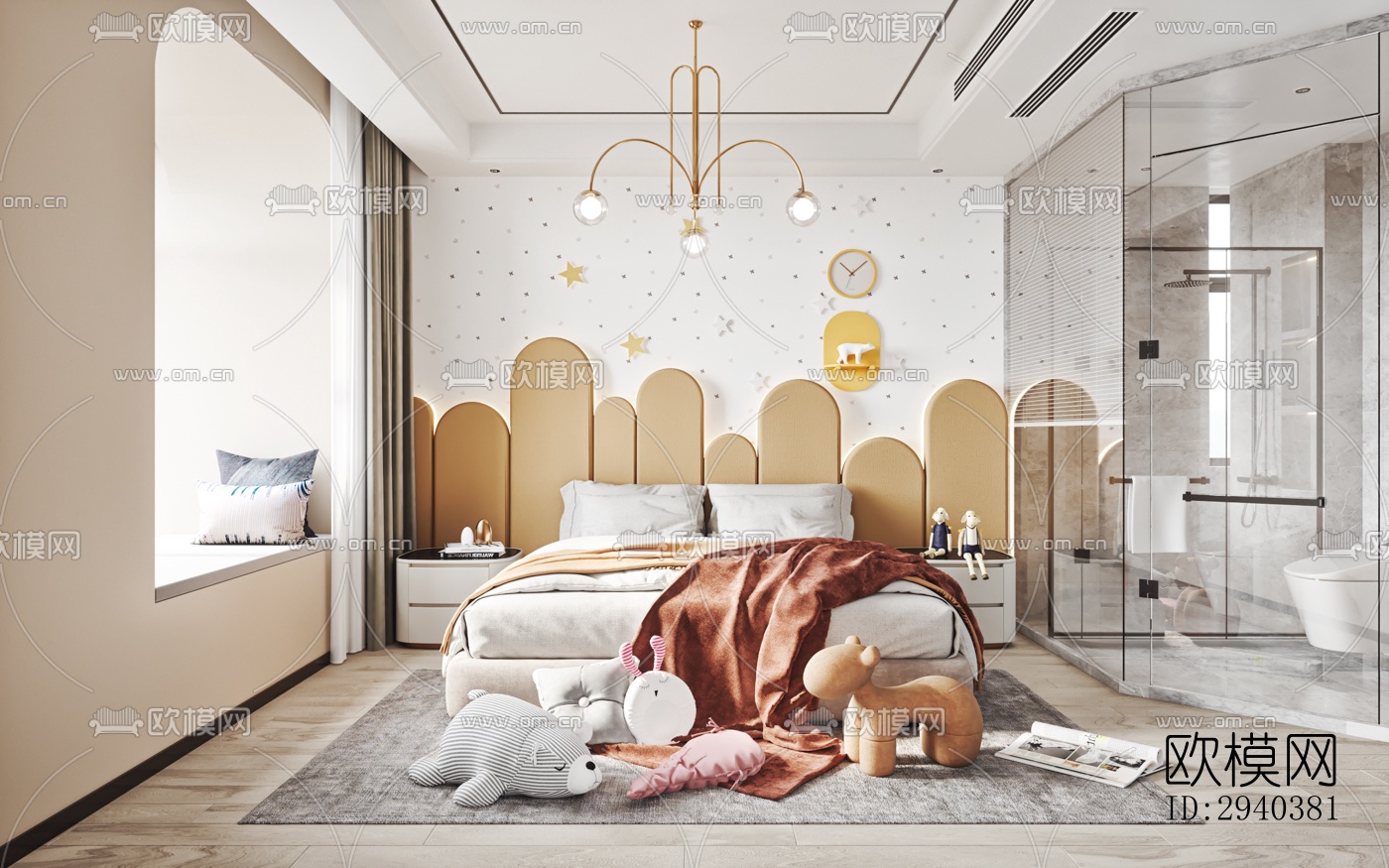 现代平层效果图下载（渲染图2）