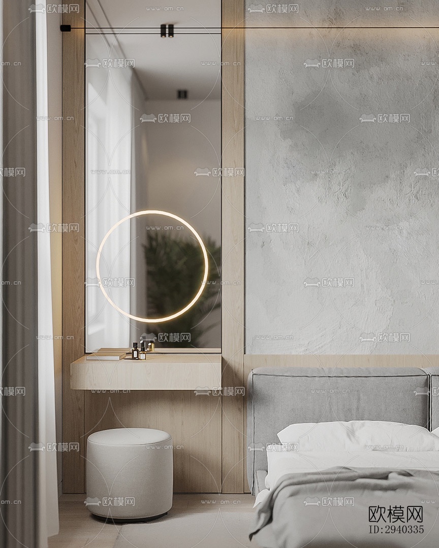 现代平层效果图下载（渲染图12）