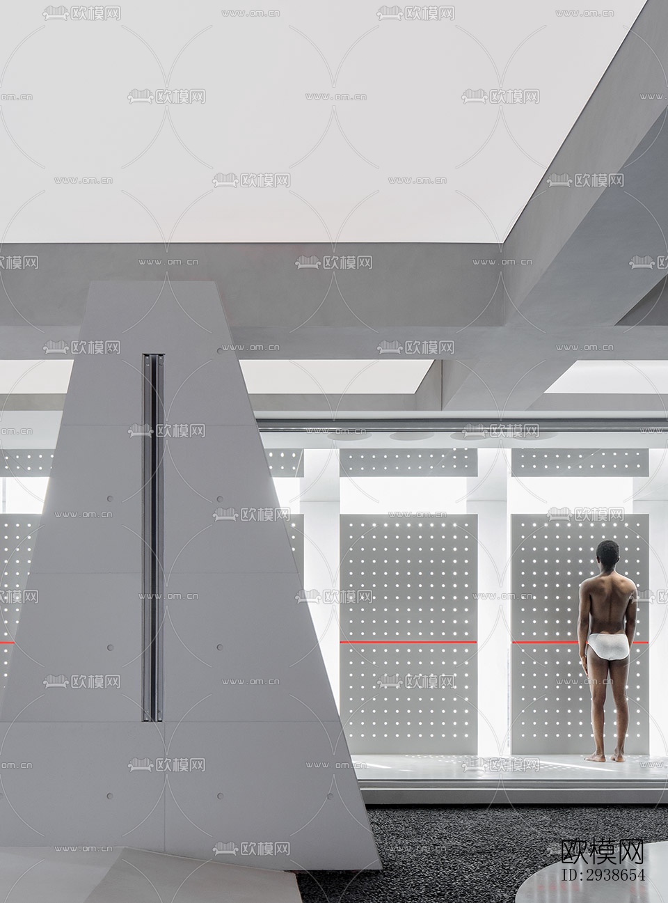 现代展览展厅效果图下载（渲染图12）