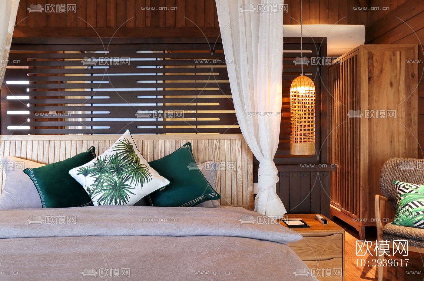 美式酒店民宿效果图下载（渲染图15）