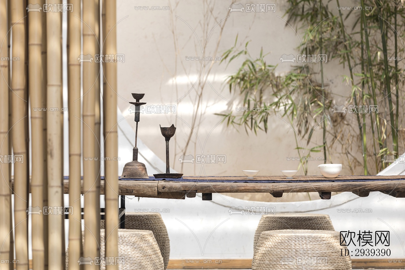 新中式酒店民宿效果图下载（渲染图7）