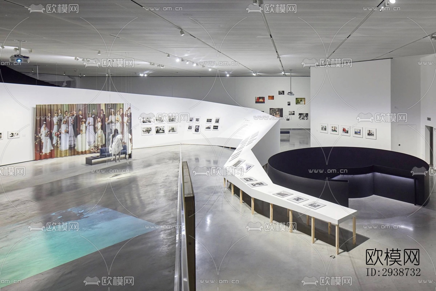 现代展览展厅效果图下载（渲染图12）