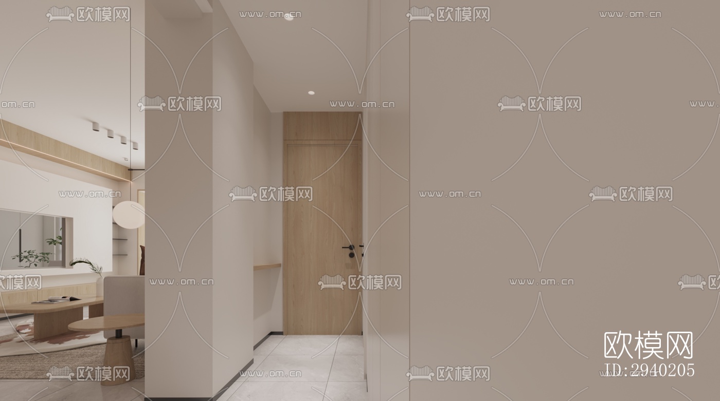 日式平层效果图下载（渲染图1）