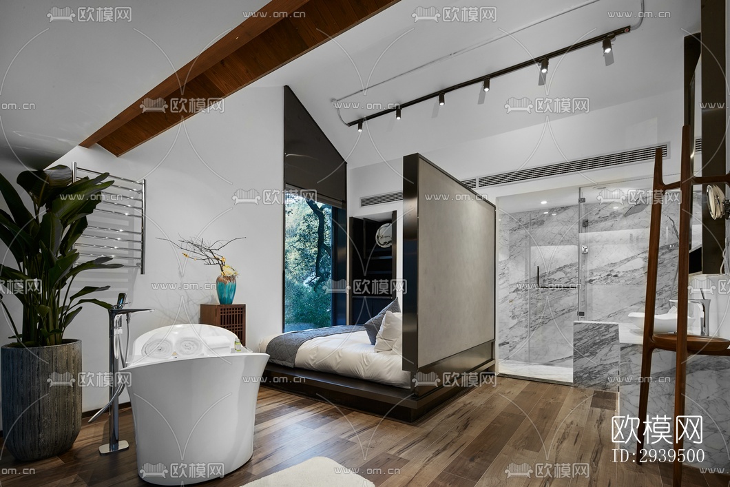 现代酒店民宿效果图下载（渲染图8）