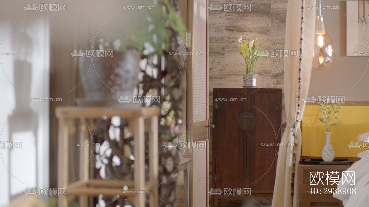 中式酒店民宿效果图下载（渲染图14）