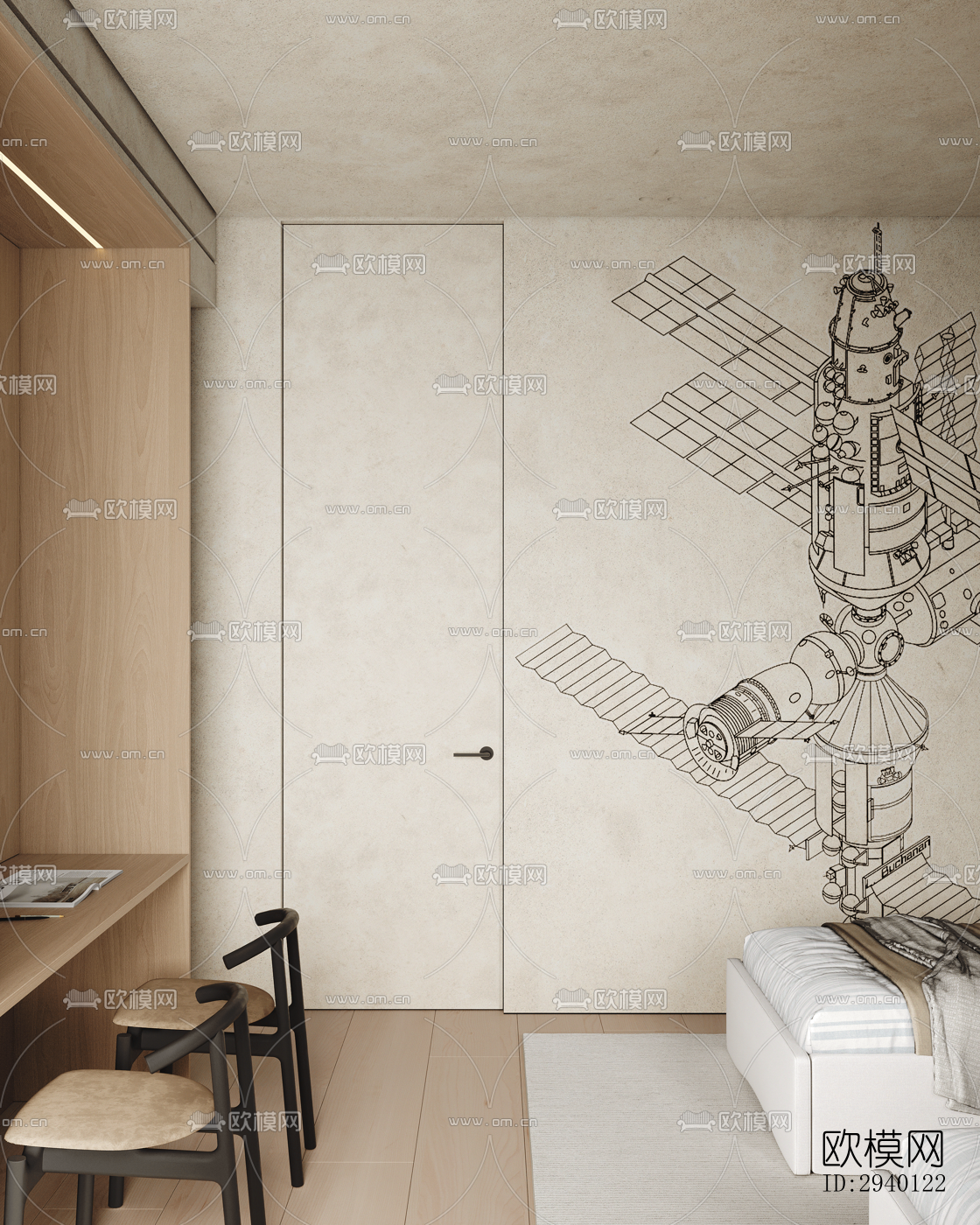 北欧平层效果图下载（渲染图10）