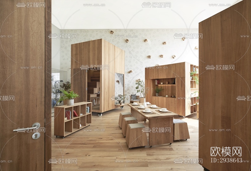 现代展览展厅效果图下载(渲染图1)