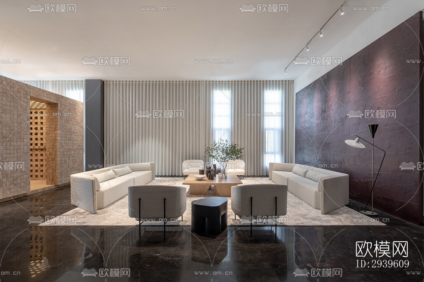 现代酒店民宿效果图下载（渲染图1）