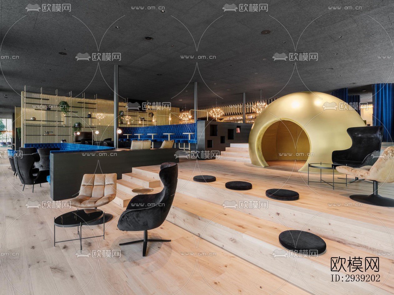 后现代酒店民宿效果图下载（渲染图9）