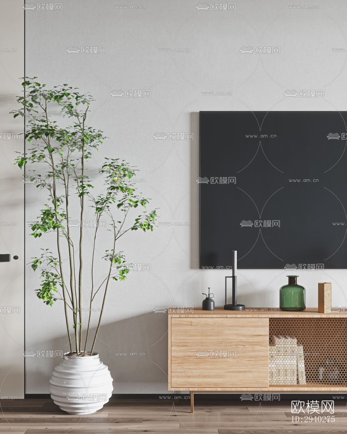 现代平层效果图下载（渲染图6）