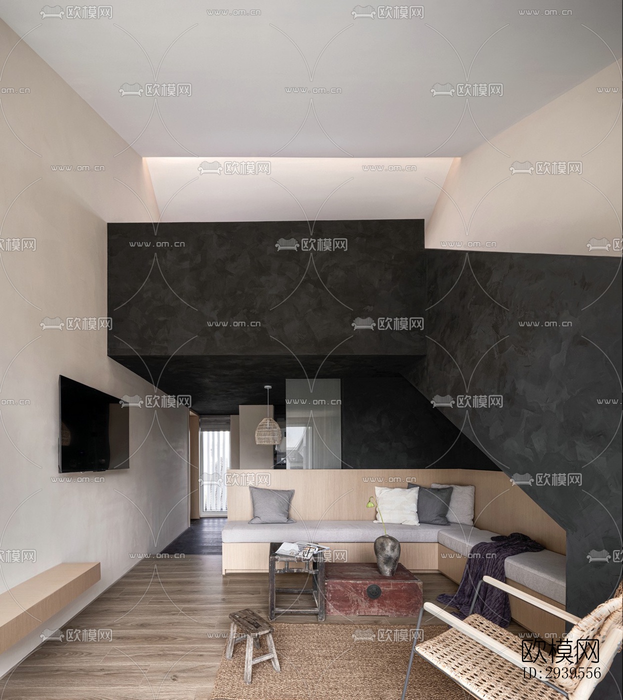 现代酒店民宿效果图下载（渲染图12）