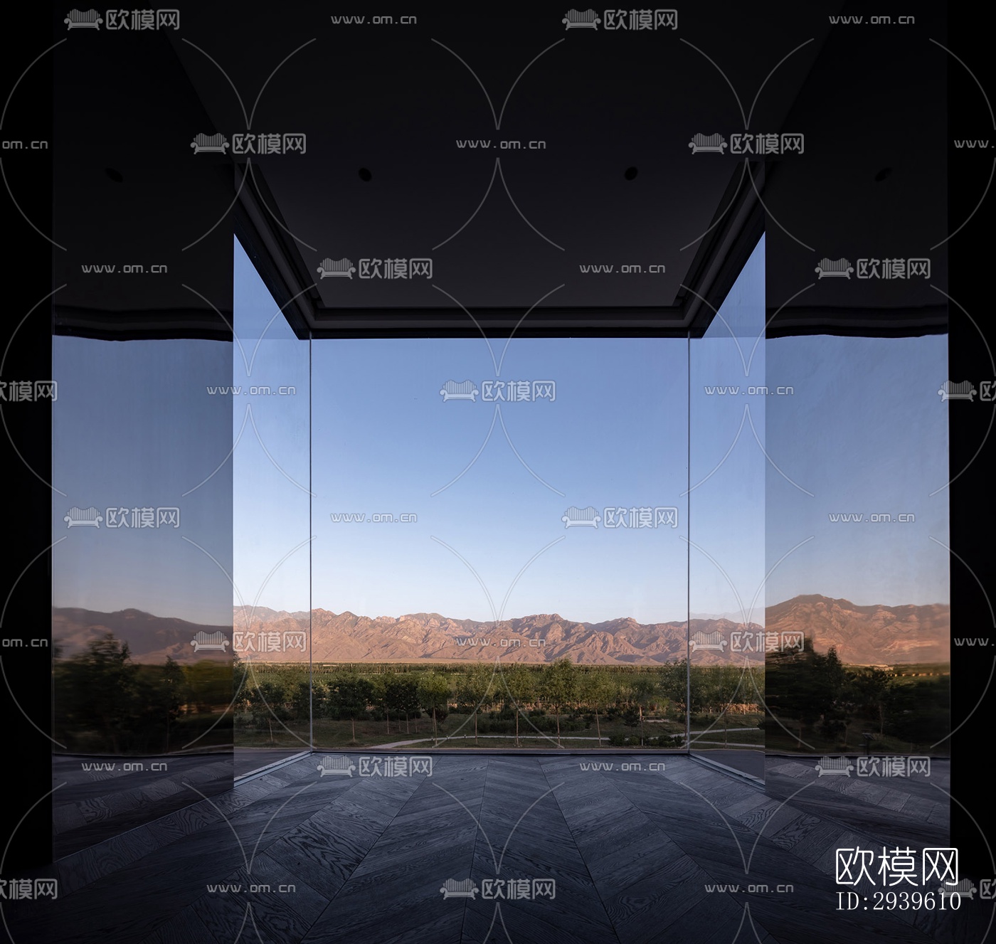 现代酒店民宿效果图下载（渲染图11）