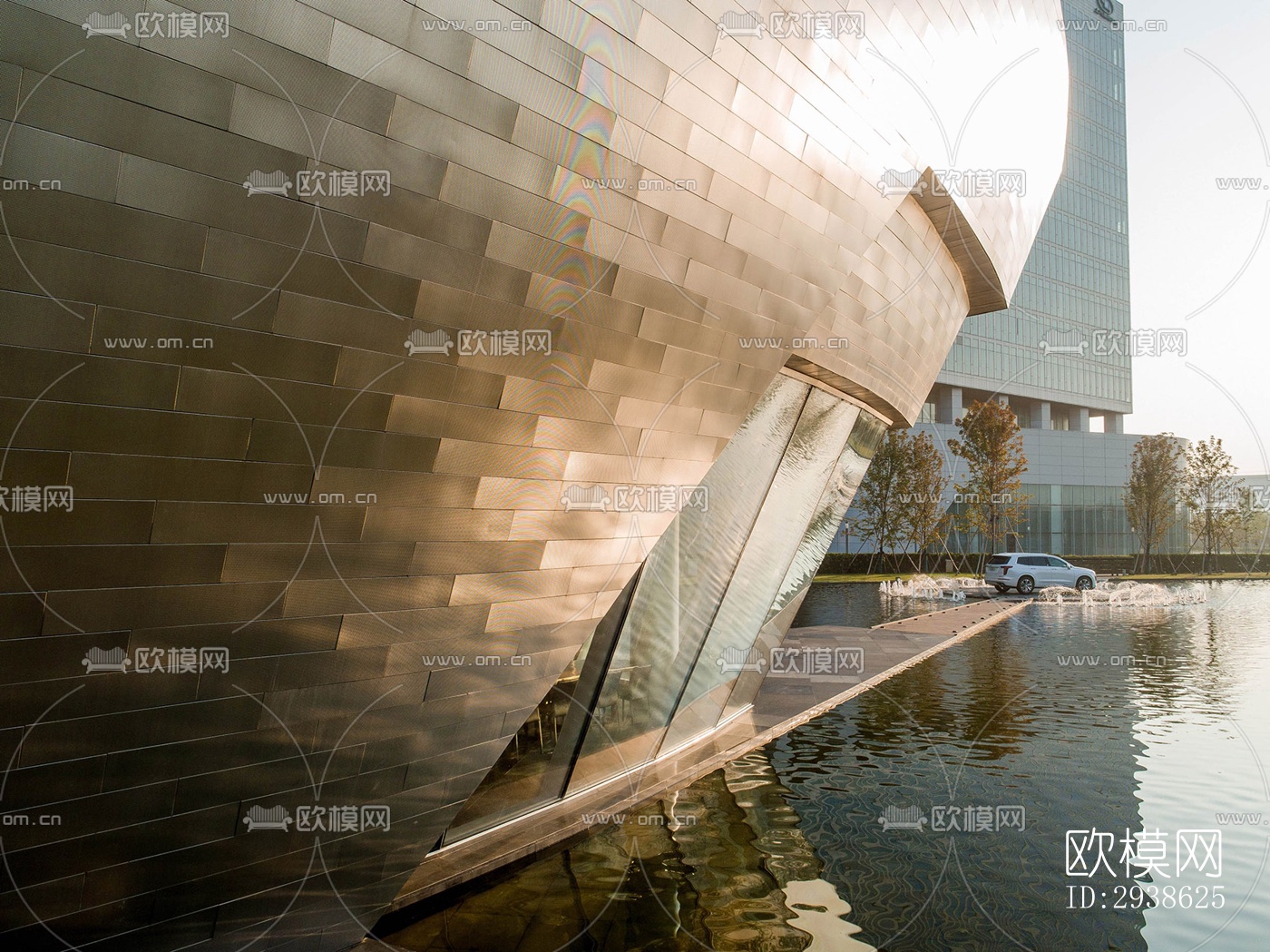 现代展览展厅效果图下载（渲染图1）