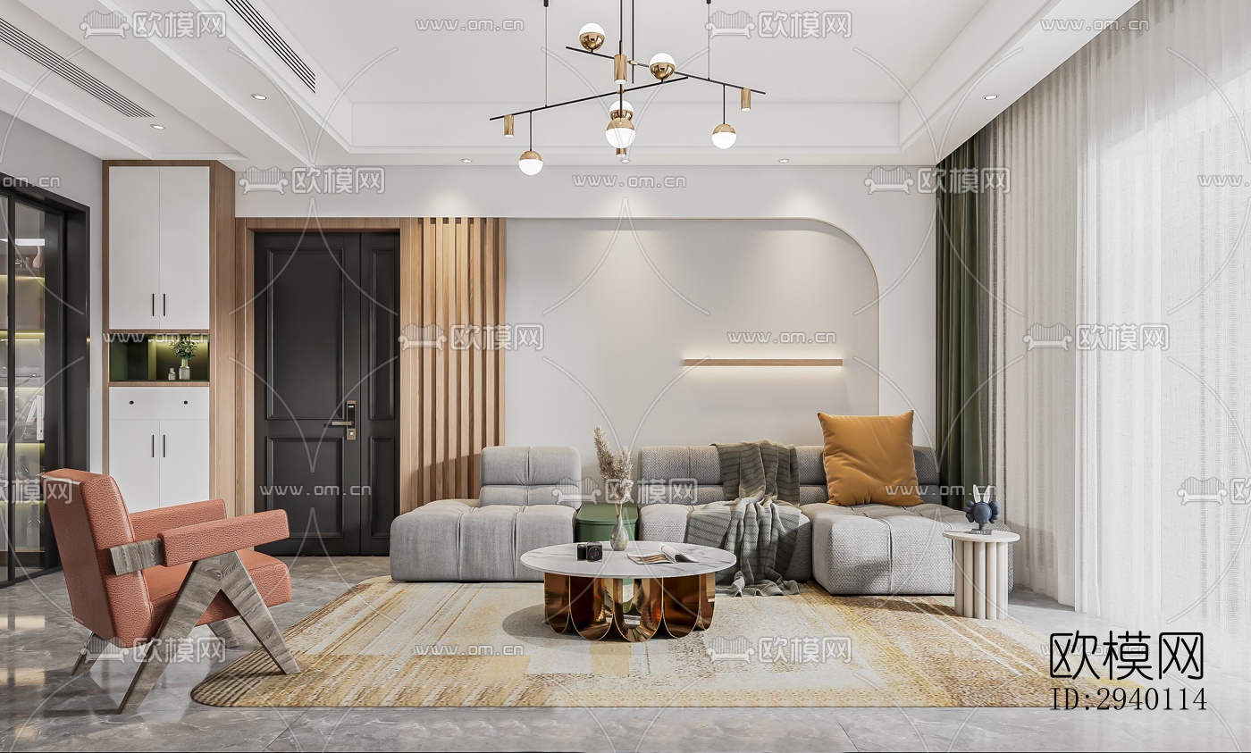 北欧平层效果图下载（渲染图4）