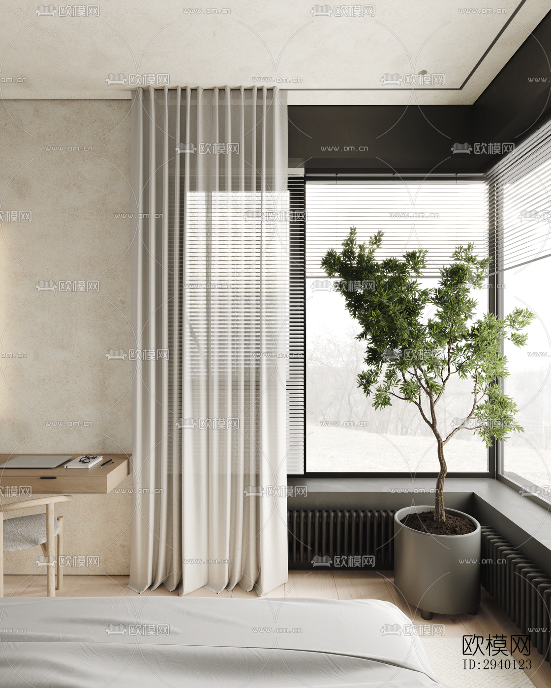 北欧平层效果图下载（渲染图2）