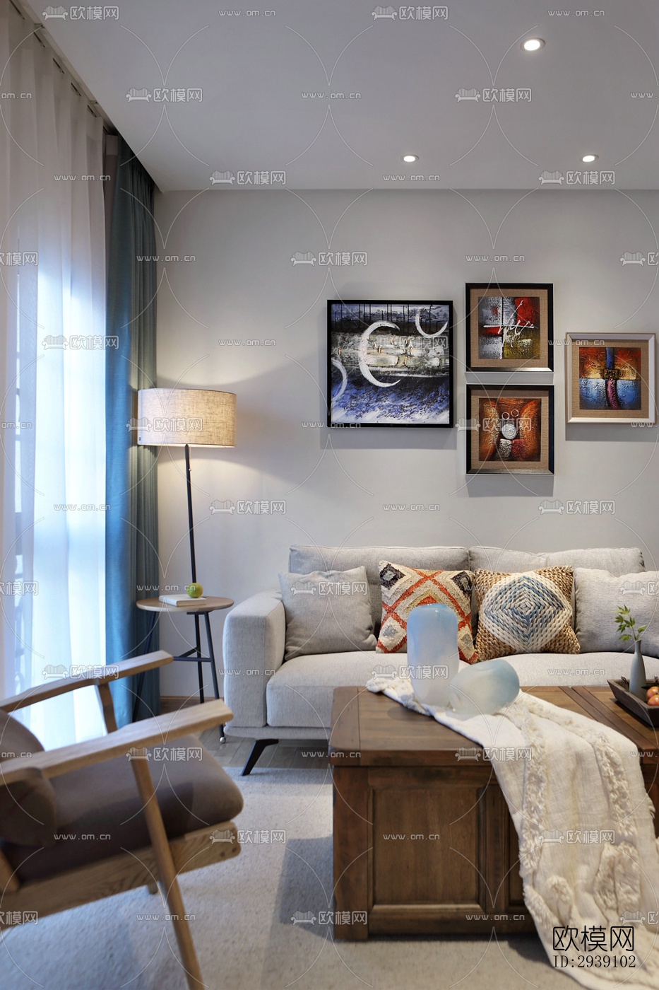 北欧酒店民宿效果图下载（渲染图14）