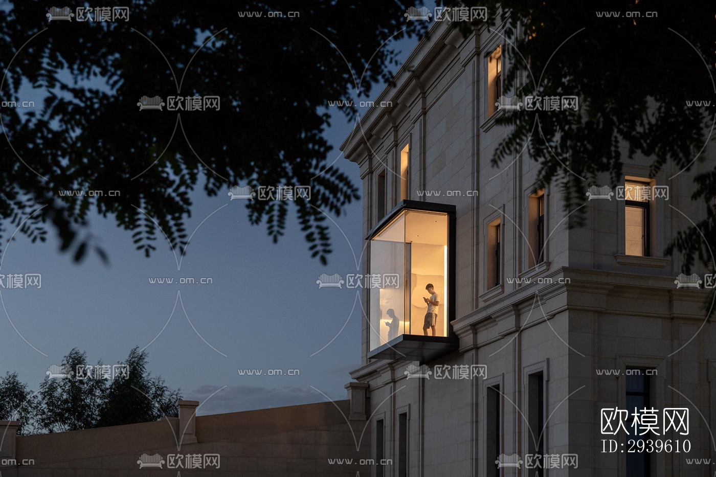 现代酒店民宿效果图下载（渲染图13）