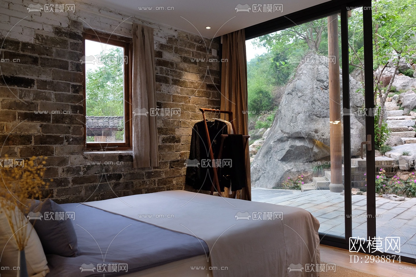 中式酒店民宿效果图下载（渲染图12）