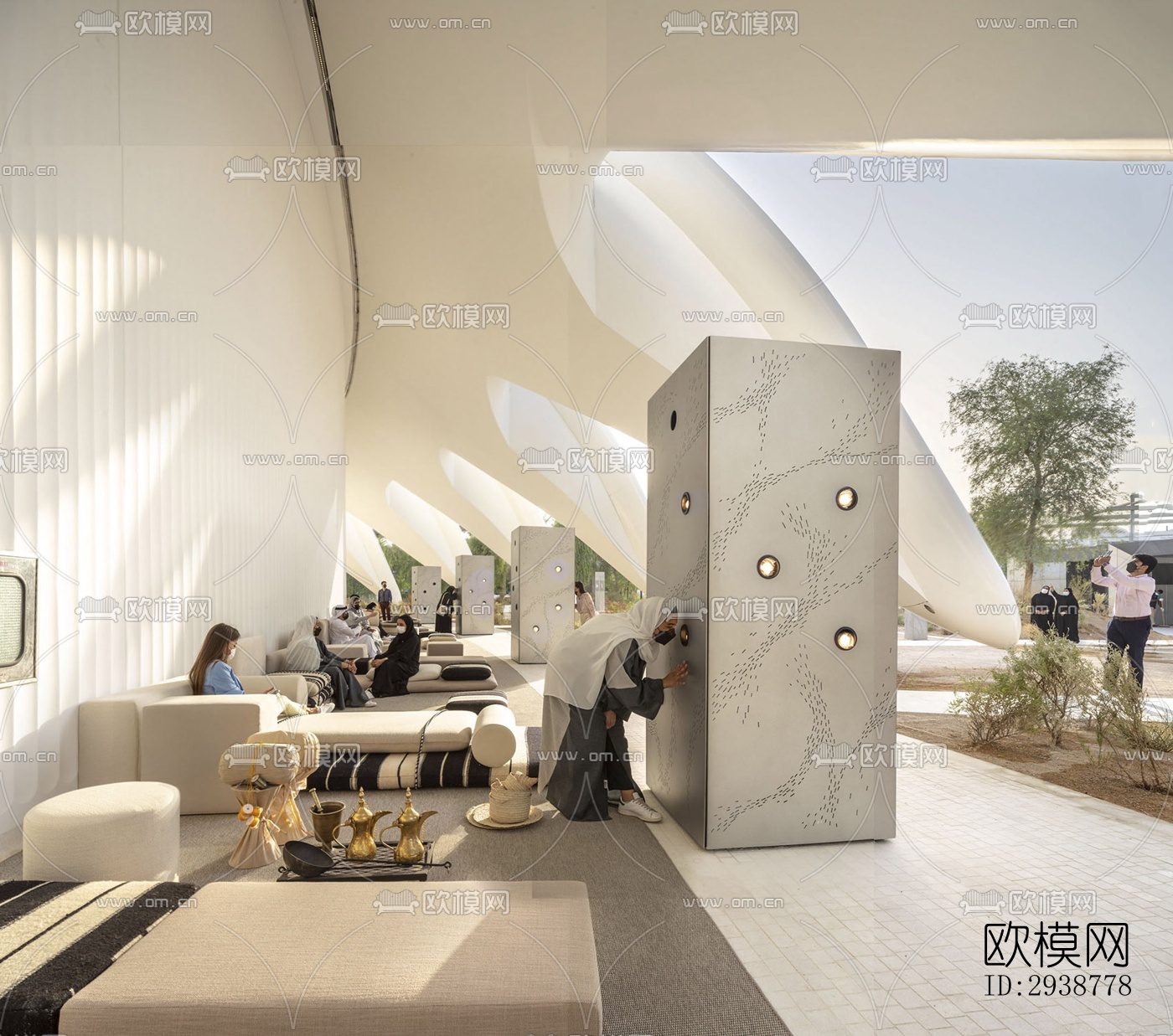 现代展览展厅效果图下载（渲染图5）