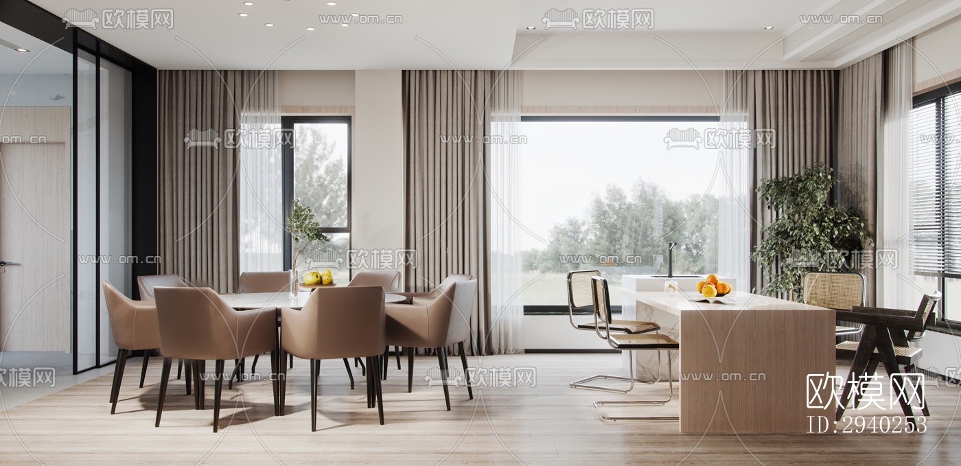 现代平层效果图下载（渲染图5）