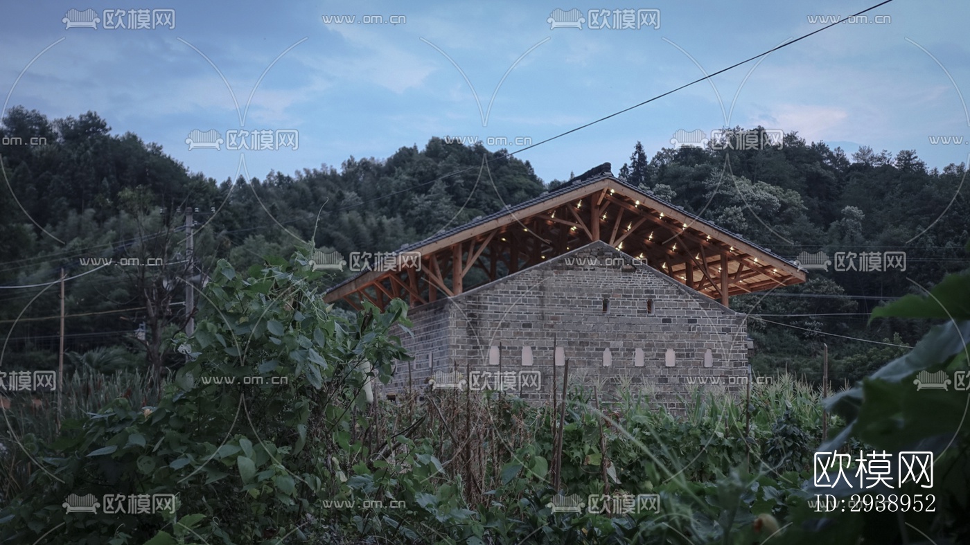 中式酒店民宿效果图下载（渲染图11）