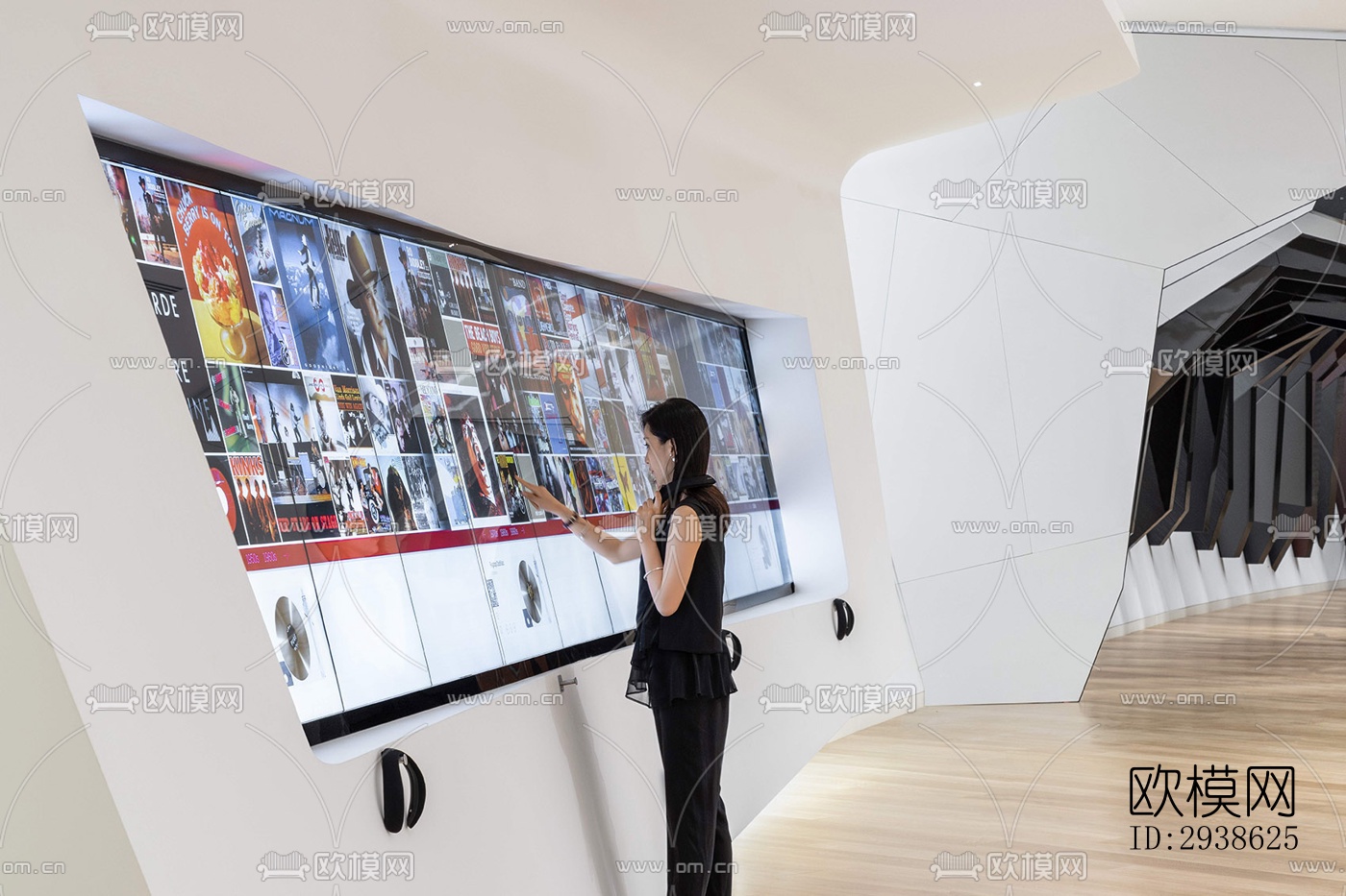 现代展览展厅效果图下载（渲染图12）