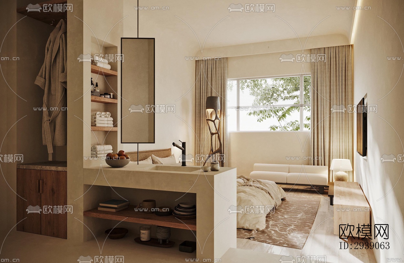 侘寂酒店民宿效果图下载（渲染图20）