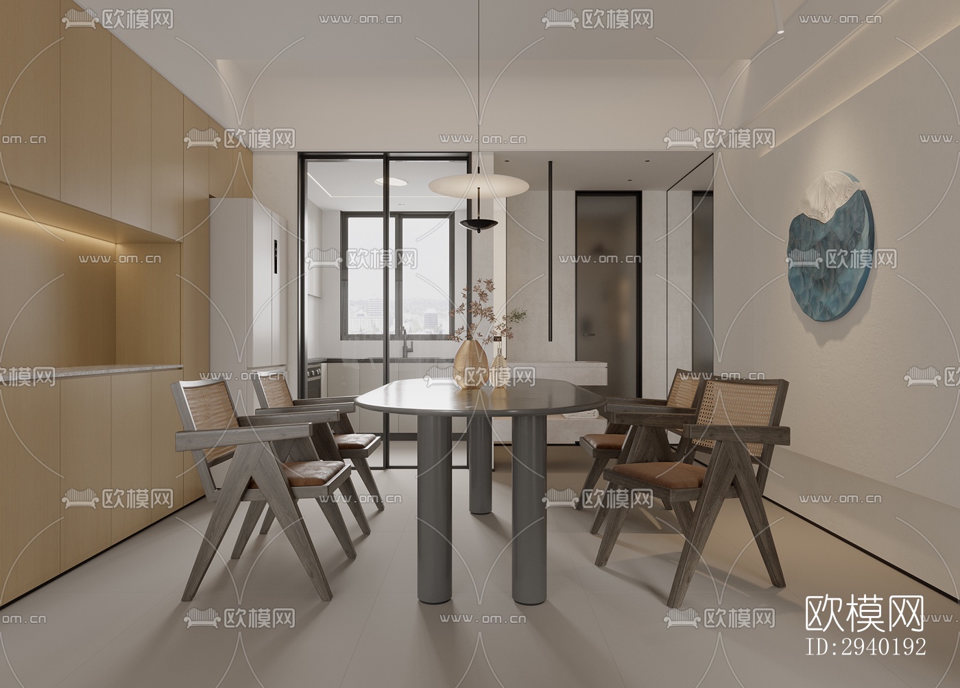 日式平层效果图下载（渲染图4）