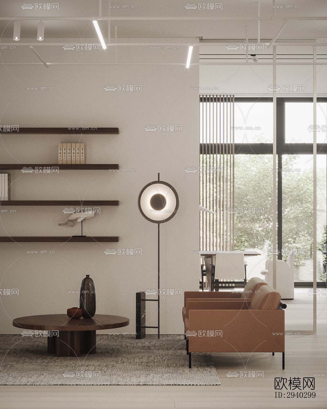 现代平层效果图下载（渲染图3）