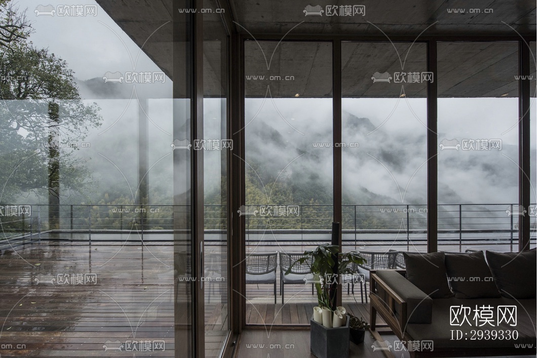 新中式酒店民宿效果图下载（渲染图9）