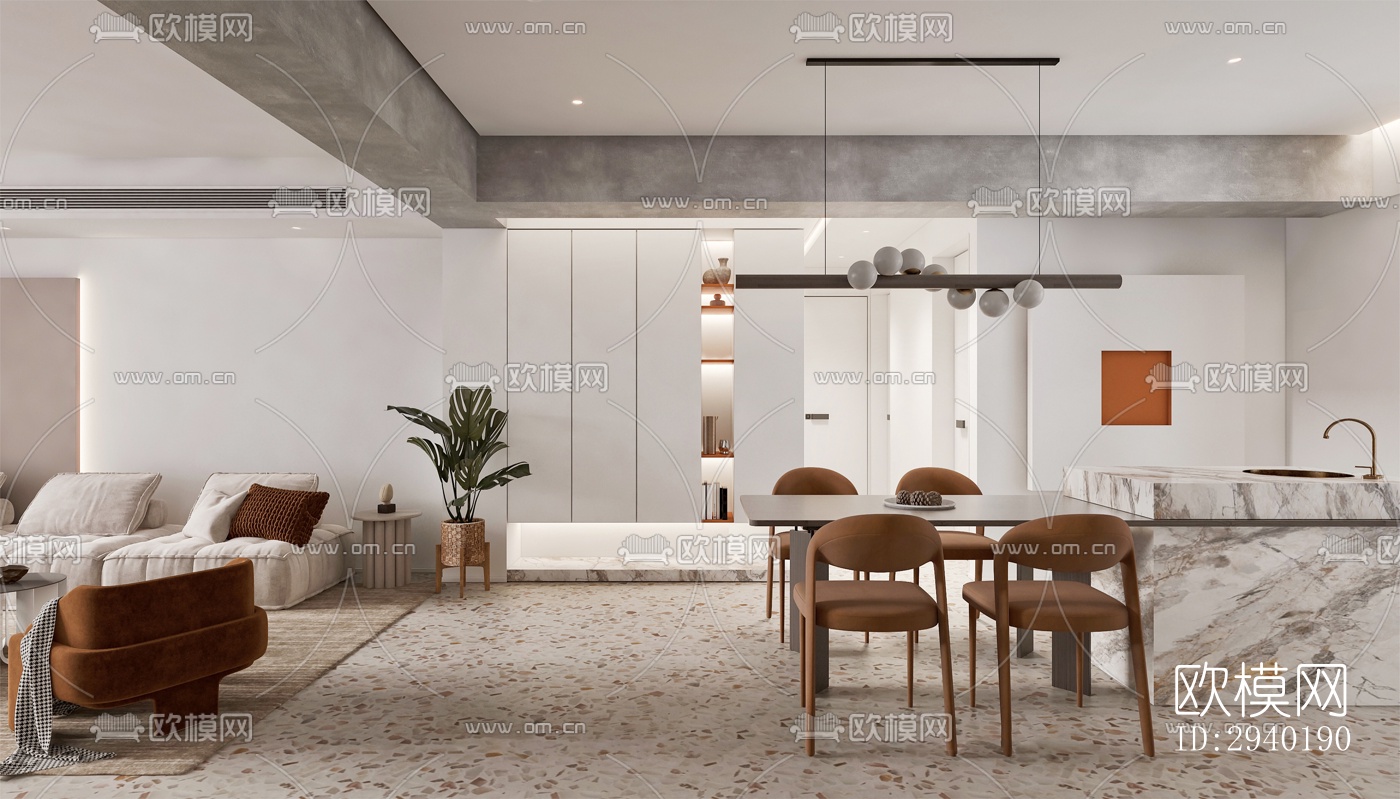 日式平层效果图下载（渲染图10）