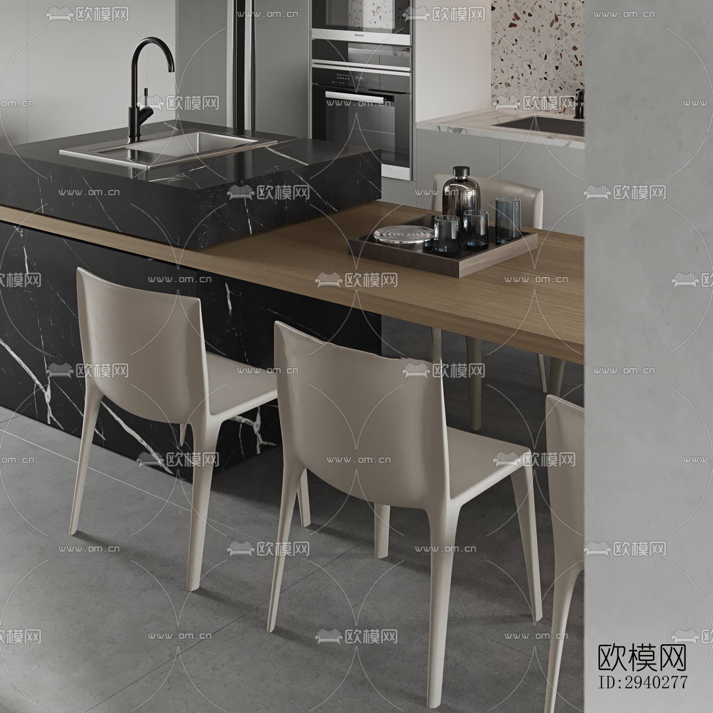 现代平层效果图下载（渲染图8）