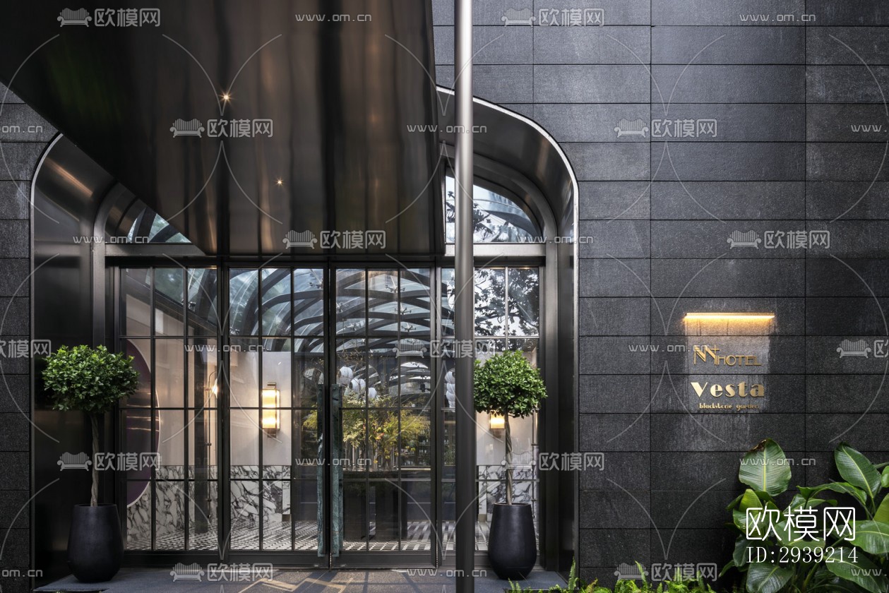 后现代酒店民宿效果图下载（渲染图16）