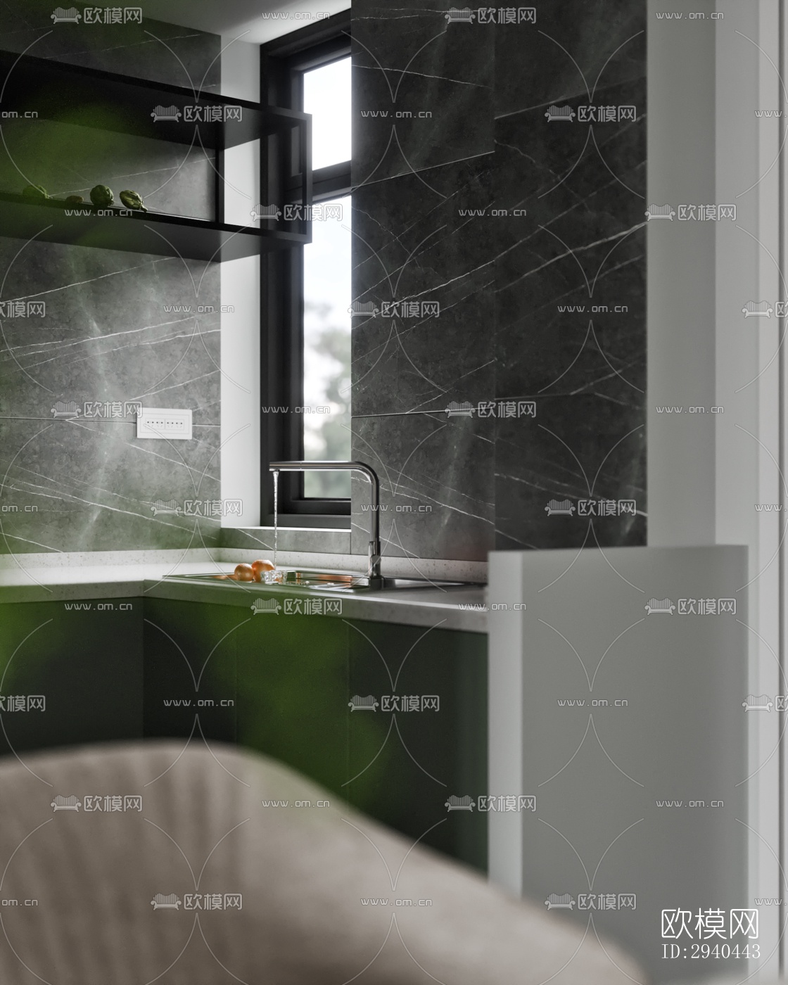 美式平层效果图下载（渲染图10）