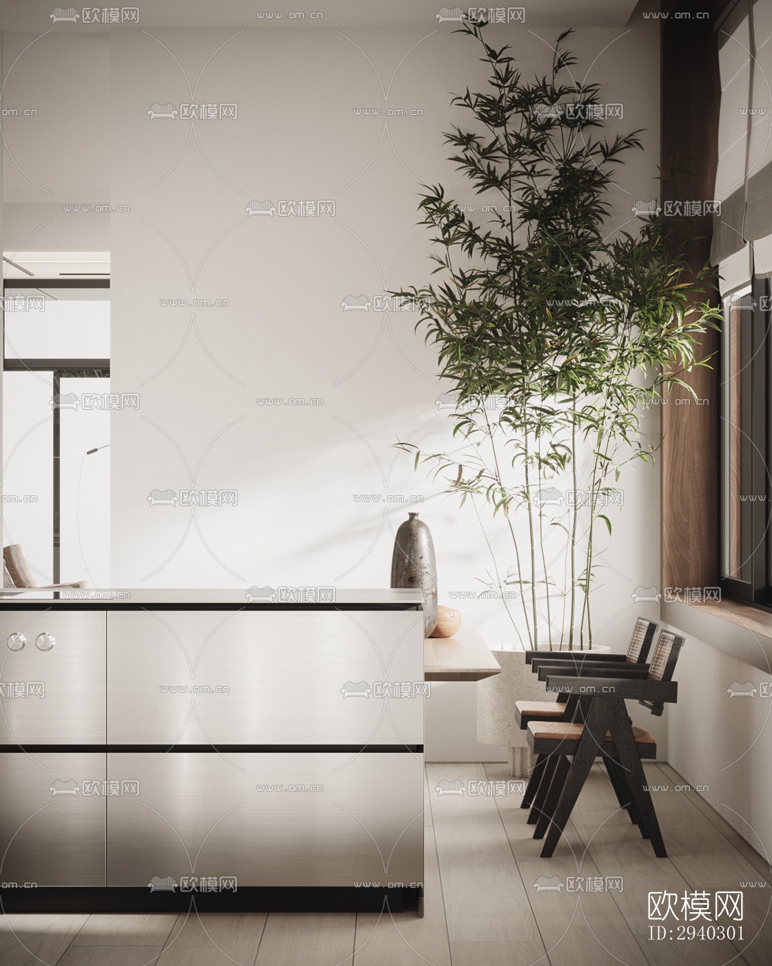 现代平层效果图下载（渲染图6）