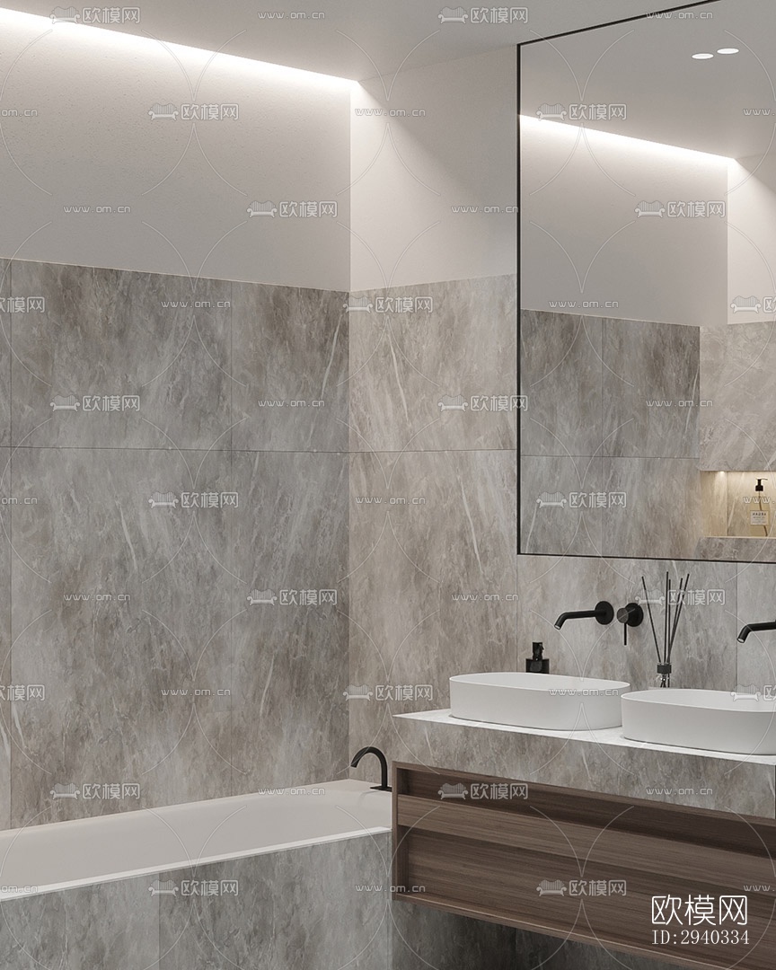 现代平层效果图下载（渲染图13）