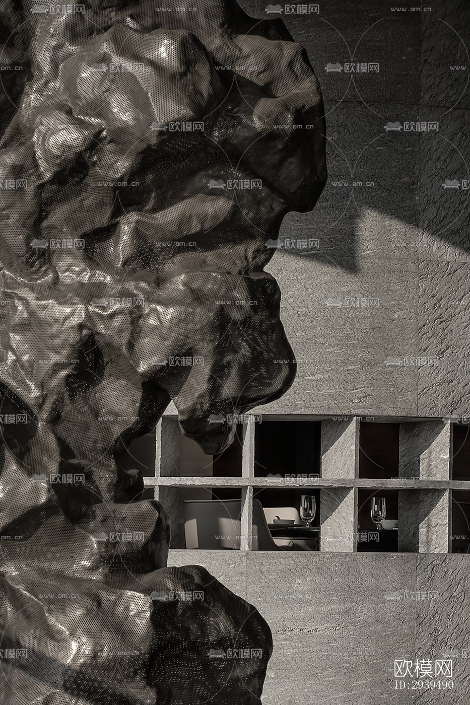 现代酒店民宿效果图下载（渲染图7）