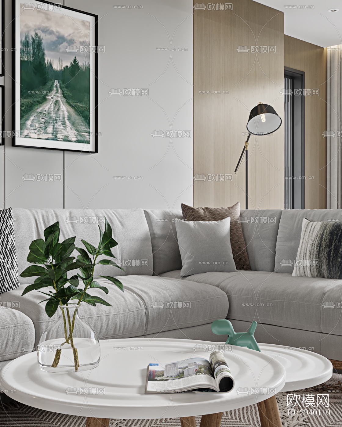 北欧平层效果图下载（渲染图6）