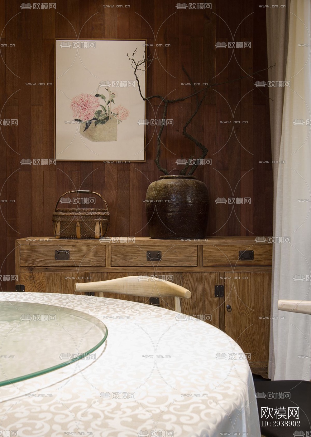 中式酒店民宿效果图下载（渲染图13）