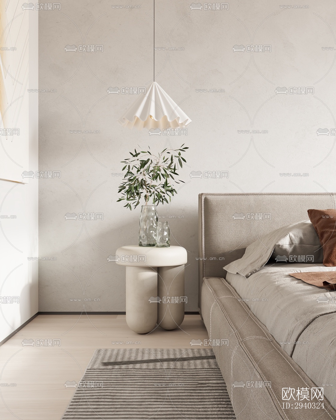 现代平层效果图下载（渲染图4）