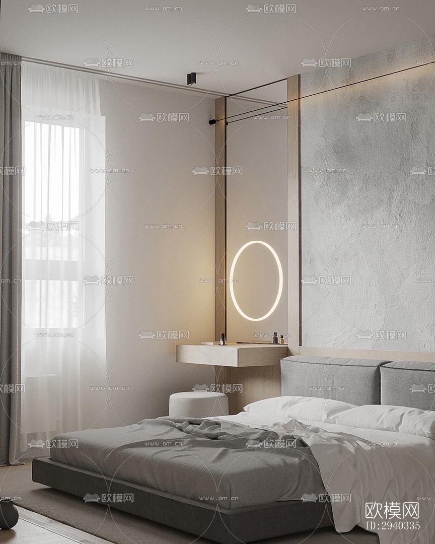 现代平层效果图下载（渲染图11）