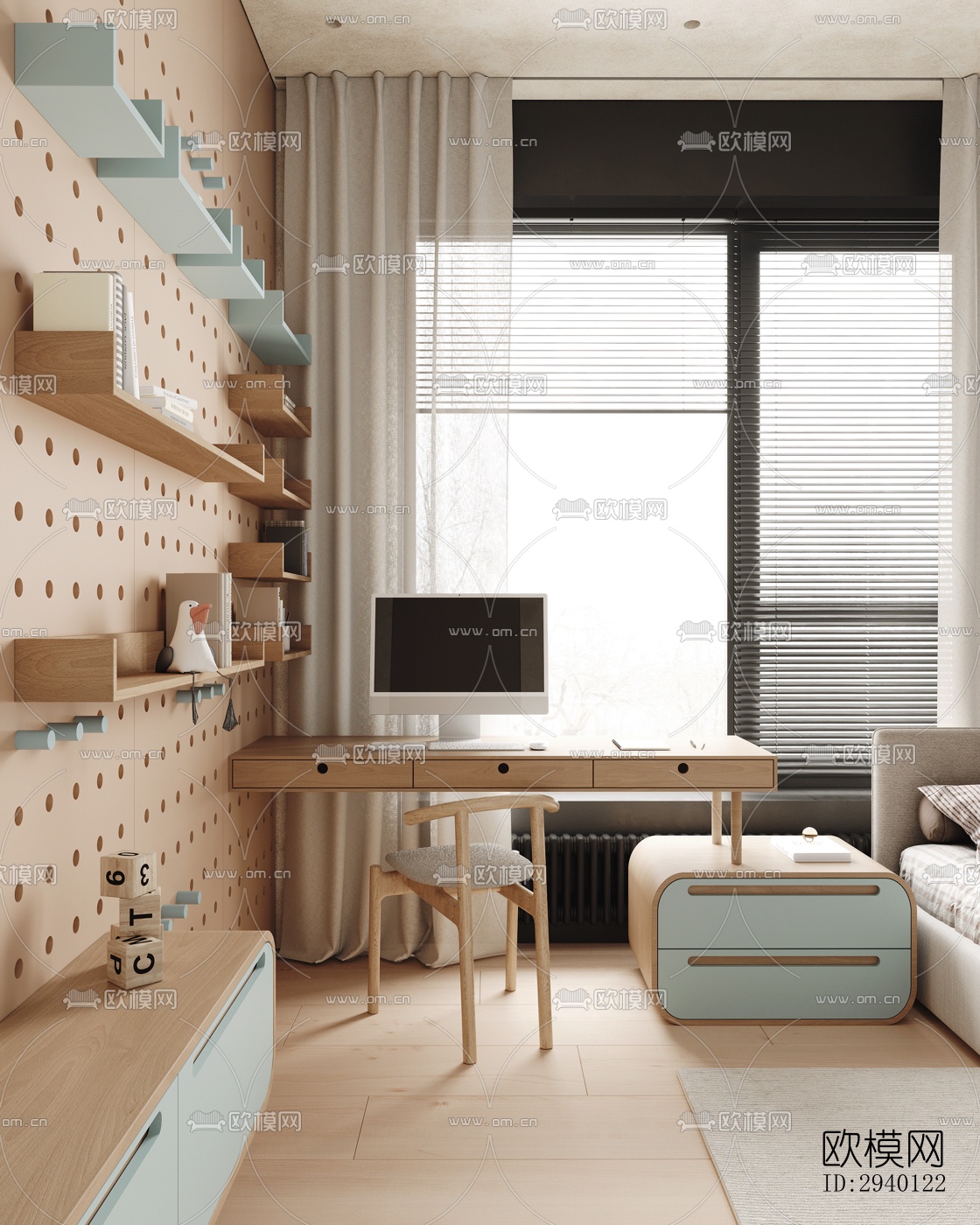 北欧平层效果图下载（渲染图16）