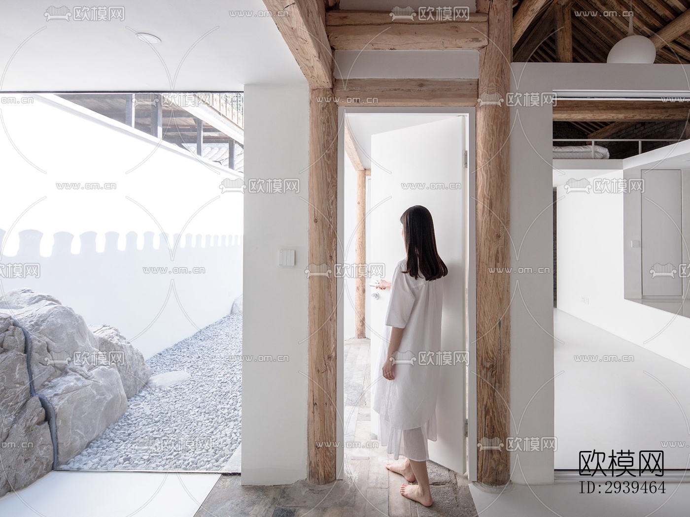 现代酒店民宿效果图下载（渲染图7）