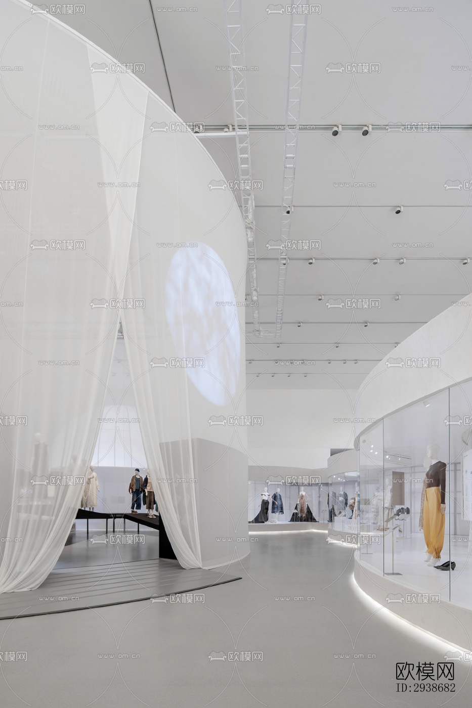 現(xiàn)代展覽展廳效果圖下載（渲染圖3）