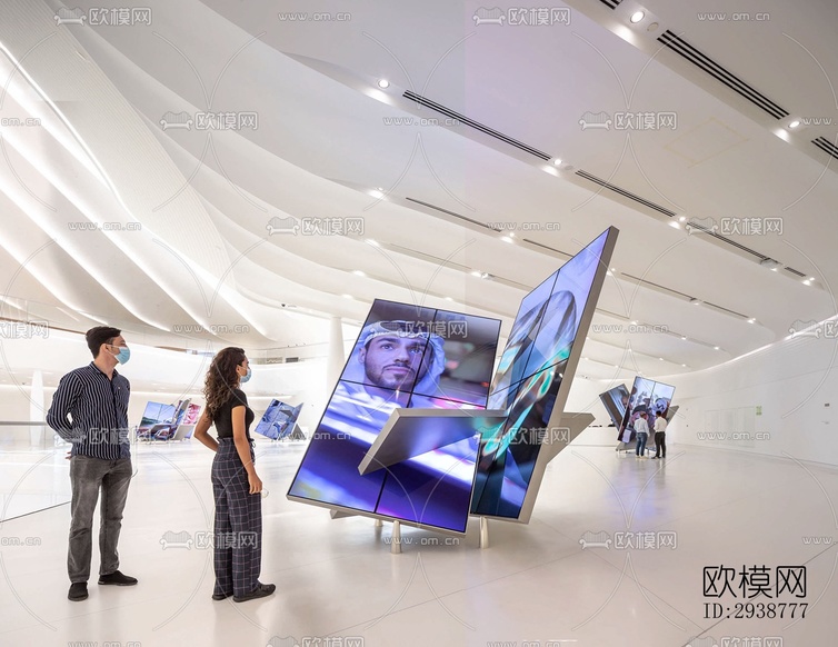 現(xiàn)代展覽展廳效果圖下載(渲染圖11)